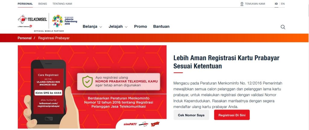 Registrasi Ulang Kartu Telkomsel